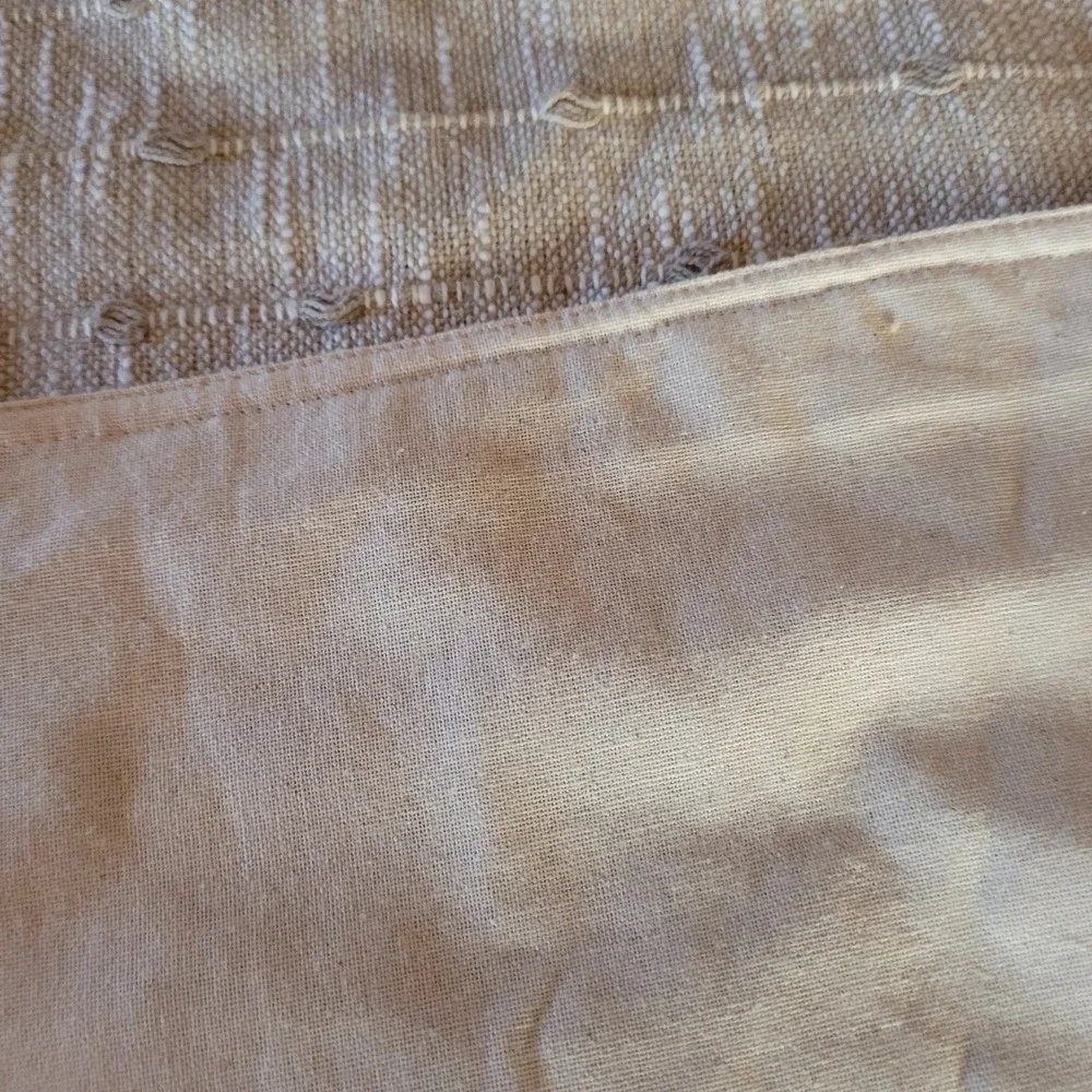 Brooks Brother's Beige Textured Table Runner & 2 Tea Towels Elegant Minimalist